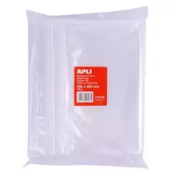 13133 APLI BOLSAS AUTOCIERRE 250X350MM LDPE TRANSPARENTE PACK 100 UD