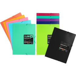 04802684 GRAFOPLÁS CARPETA 3 SOLAPAS LIKE PP OPACO GOMAS FOLIO CORAL