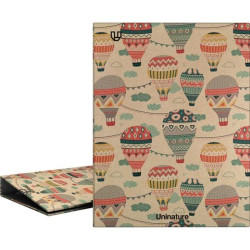 88202002 GRAFOPLÁS CARPETA ANILLAS 4X20 A5 KRAFT Y CARTÓN RECICLADO UNINATURE CAPADOCIA