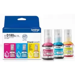 BTD180CLVAL BROTHER PACK 3 BOTELLAS DE TINTA C/M/Y DCP-T580DW/T780DW