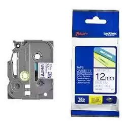 TZE233 BROTHER CINTA ROTULADORA LAMINADA TEXTO AZUL SOBRE BLANCO - 12MMX8M