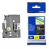 TZE345 BROTHER CINTA ROTULADORA LAMINADA TEXTO BLANCO SOBRE NEGRO - 18MMX8M