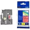 TZE431 BROTHER CINTA ROTULADORA LAMINADA TEXTO NEGRO SOBRE ROJO - 12MMX8M