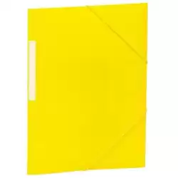 2033K19 CARCHIVO CARPETA 3 SOLAPAS FOLIO C/GOMAS PP OPACO AMARILLO
