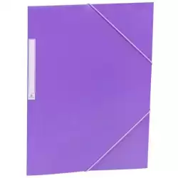2033K62 CARCHIVO CARPETA 3 SOLAPAS FOLIO C/GOMAS PP OPACO VIOLETA