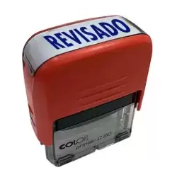 500703A COLOP SELLO PRINTER C20 FORMULA " REVISADO " ALMOHADILLA E/20 14X38MM AZUL