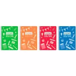 23002731 DIDEX AGENDA ESCOLAR A6 1DP TAPA PP C/SURTIDOS 2025-2026