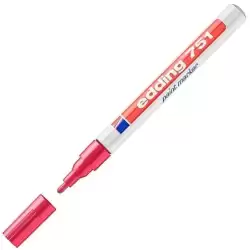 751-02 EDDING MARCADOR PERMANENTE 751 TINTA OPACA BRILLANTE ROJO