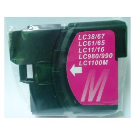 Compatible Brother LC 1100/LC985/LC980 Magenta Cartucho de Tinta