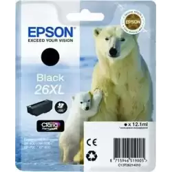 C13T26214012 EPSON TINTA NEGRO CLARIA PREMIUM XP 510 520 600 605 610 615 620 625 700 710 720 800 810 820 - 26XL ALTA CAPACIDAD