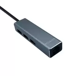 A106-0401 AISENS CONVERSOR USB 3.0 A ETHERNET GIGABIT 10/100/1000 MBPS + HUB 3XUSB3.0 GRIS 15CM