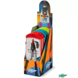 613EXP FAIBO COMPÁS DISEÑO 165MM EN ESTUCHE DE PLÁSTICO SURTIDOS CAJA EXPOSITORA 6U