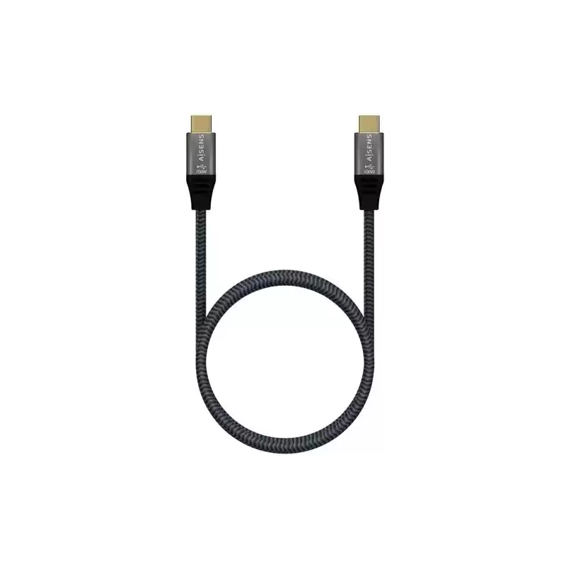 A107-0671 AISENS CABLE USB 3.2 5A 100W 8K@30HZ TIPO USB-C/M - USB-C/M GRIS 1