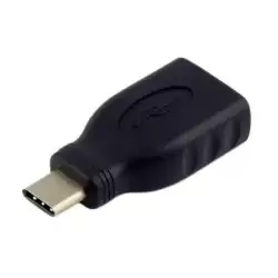 A108-0323 AISENS ADAPTADOR USB 3.1 GEN1 5GBPS 3A TIPO USB-C/M - A/H NEGRO