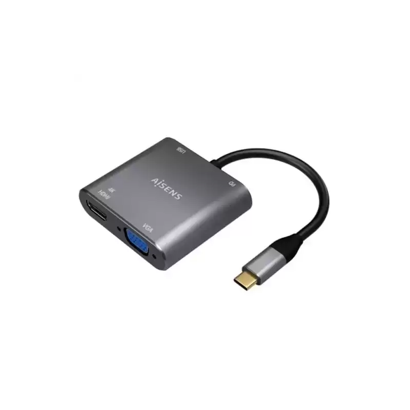 A109-0626 AISENS CONVERSOR USB-C A VGA/HDMI 4K/USB3.0/USB-C PD