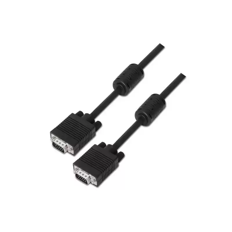 A113-0071 AISENS CABLE SVGA CON FERRITA  HDB15/M - HDB15/M NEGRO 1