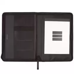 5098301 FINOCAM PORTADOCUMENTOS CREMALLERA A5 NOPAL NEGRO