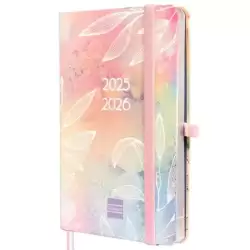 636100926 FINOCAM AGENDA MÍNIMAL 18 MESES M3 SVH CIERRE C/GOMA TAPA DURA PRETTY 2025-2026