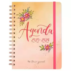 647010226 FINOCAM AGENDA THE FLOWER JOURNAL ESPIRAL DOBLE E10 - 155X212MM SVH TAPA DURA ROSA 2025-2026
