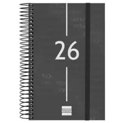 741096026 FINOCAM AGENDA ESPIRAL YEAR E5-117X181MM 1DP TAPA PP NEGRO 2026