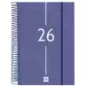 742071026 FINOCAM AGENDA ESPIRAL YEAR E11-165X242MM 1DP TAPA PP AZUL 2026