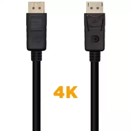 A124-0387 AISENS CABLE DISPLAYPORT V1.2 4K@60HZ DP/M - DP/M NEGRO 5