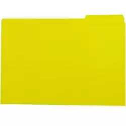 400040697 GIO SUBCARPETA CON PESTAÑA LATERAL DERECHA FOLIO CARTULINA 250GR AMARILLO INTENSO -50U-