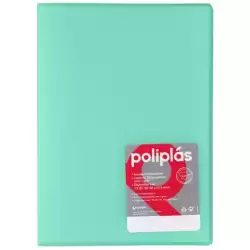 01431226 GRAFOPLÁS CARPETA POLIPLÁS DE POLIPROPILENO TRANSLÚCIDO CON 10 FUNDAS SOLDADAS FOLIO MINT