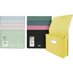 04803499 GRAFOPLÁS CARPETA MAXI CON GOMAS Y FUELLE A4+ PP SEMIRÍGIDO OPACO I LIKE3 COLORES SURTIDOS