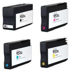 Multipack 4 cartuchos de tinta  Alternativo calidad Premium HP NEGRO (X1) / CIAN (X1) / MAGENTA (X1) / AMARILLO (X1) H950XLBK...