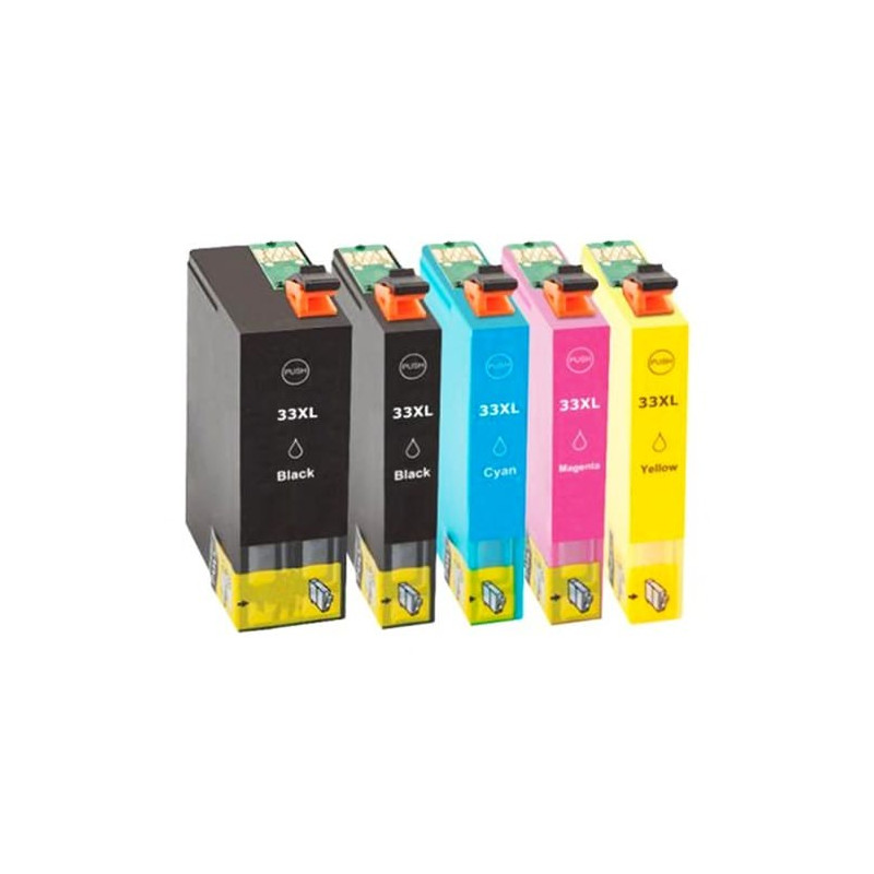 Multipack 5 cartuchos de tinta  Alternativo EPSON NEGRO (X1) / PH NEGRO (X1) / CIAN (X1) / MAGENTA (X1) / AMARILLO (X1) E3351...