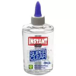 11141 INSTANT COLA LÍQUIDA SUPERCLEAR PARA DECORACIÓN BOTELLA 266ML TRANSPARENTE