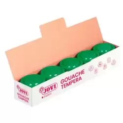 50317 JOVI TÉMPERA ESCOLAR ESTUCHE 5 BOTES VERDE MEDIO DE 35ML