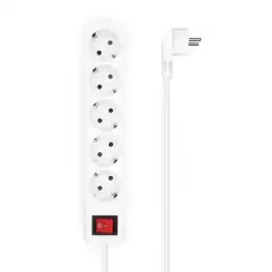 A154-0651 AISENS BASE MULTIPLE 5 TOMAS CON INTERRUPTOR CON CABLE 3X1