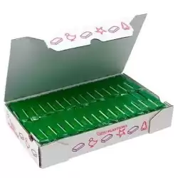 7011 JOVI PLASTILINA SCHOOL PASTILLA 50GR VERDE OSCURO CAJA 30 UD