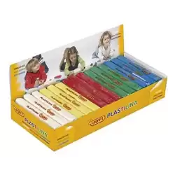 71B JOVI PLASTILINA PASTILLA 150GR 5 COLORES BÁSICOS SURTIDOS CAJA EXPOSITORA 15 UD
