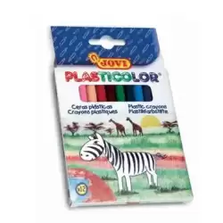 913 JOVI CERAS PLASTICOLOR 117MM COLORES SURTIDOS ESTUCHE 12 UD