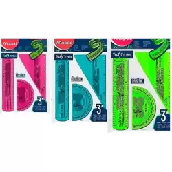 895024 MAPED REGLAS TWIST´N FLEX ORIGINAL 15CM C/SURTIDOS KIT 3 PIEZAS