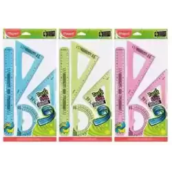 897157 MAPED REGLAS TWIST´N FLEX MAXI 30CM COLORES SURTIDOS KIT DE 4 PIEZAS
