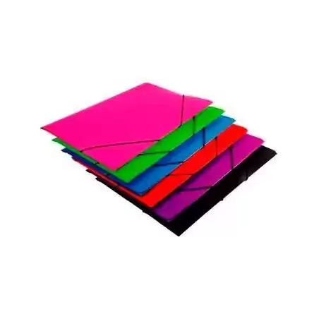 1095PSU MARIOLA CARPETA CON GOMAS POLIPROPILENO 450 MICRAS SOLAPA FOLIO COLORES SURTIDOS