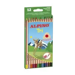 AL000128 ALPINO LÁPICES DE COLORES TRI 175MM C/SURTIDOS ESTUCHE 12 UD