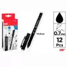 PE2121N-S BOLÍGRAFO TINTA BORRABLE CON CAPUCHÓN 0.7MM NEGRO