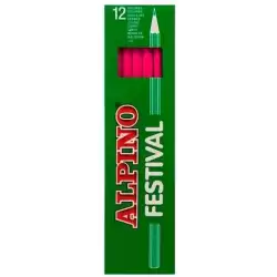 C0131004 ALPINO LÁPICES DE COLOR FESTIVAL ROSA CAJA 12 UD