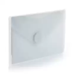 91261 OFFICE BOX SOBRE CON VELCRO V-LOCK A7 HORIZONTAL CLASSIC PP CRISTAL TRANSLÚCIDO