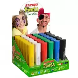 DL000075 ALPINO MAQUILLAJE EN BARRA FIESTA FACE STICK CAJA EXPOSITORA DE 30 C/SURTIDOS