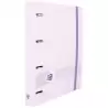 400160538 OXFORD LIVE & GO CARPETA 4 ANILLAS 35MM EUROPEANBINDER A4+ POLYFOAM C/RECAMBIO 5X5 MALVA PASTEL