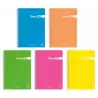 16551 PACSA CUADERNO FLUORPAC 80H FOLIO 90GR 4X4MM TAPAS PP PACK 5 UD COLORES SURTIDOS