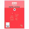 22082 PACSA PAQUETE PAPEL EXTRA 500H A4 80GR 8X8MM SIN TALADROS BLANCO