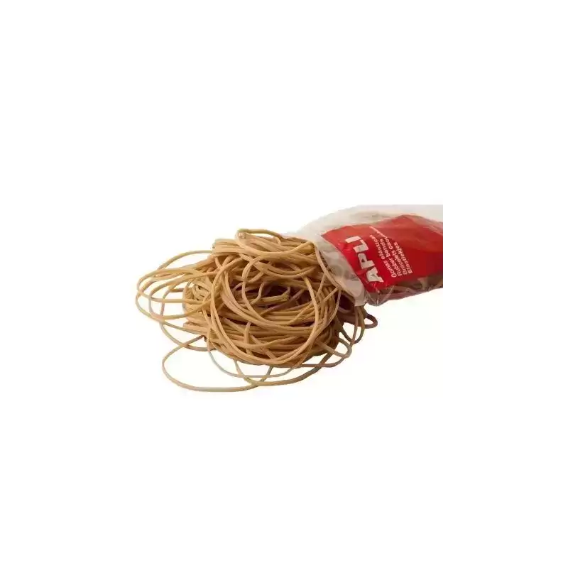 12855 APLI GOMA ELÁSTICA MARRÓN CAUCHO 80X2MM 100 GR.