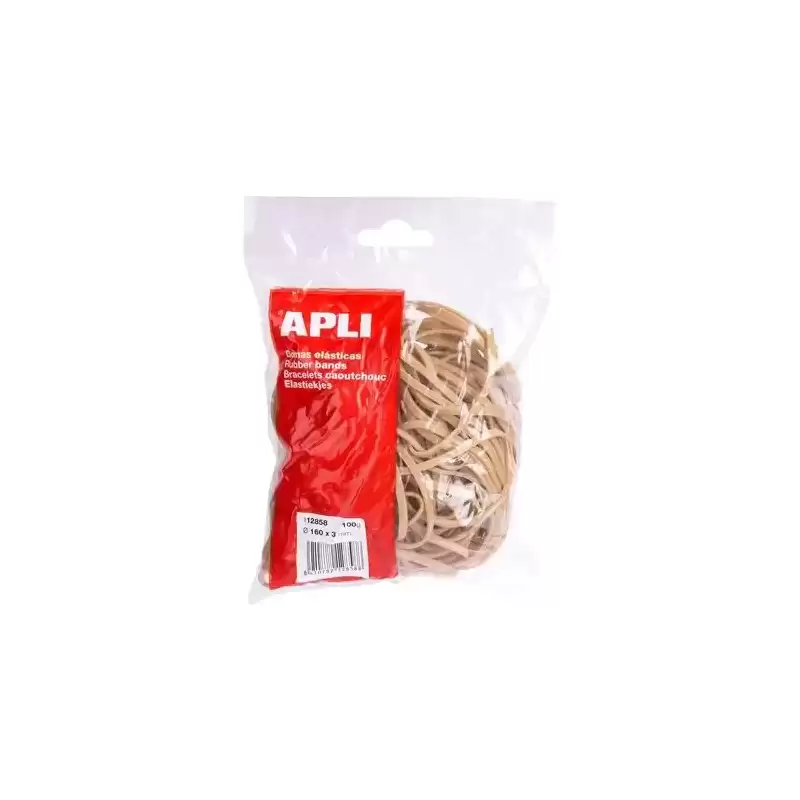 12858 APLI GOMA ELÁSTICA MARRÓN CAUCHO 160X3MM 100 GR.